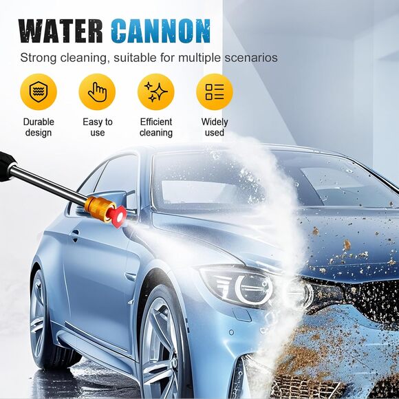 Portable Cordless Pressure Washer 20000mAh Battery 6-in-1 Nozzle for Car - Picture 6 of 6